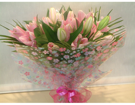 Pink Lily Hand Tied
