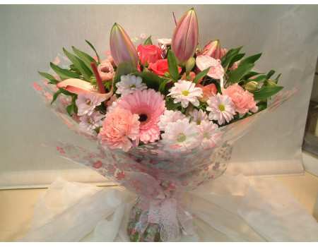 Soft Pink Hand Tied Large